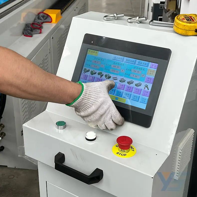 Control panel of Yasen automatic hydraulic CNC pipe bending machine for steel