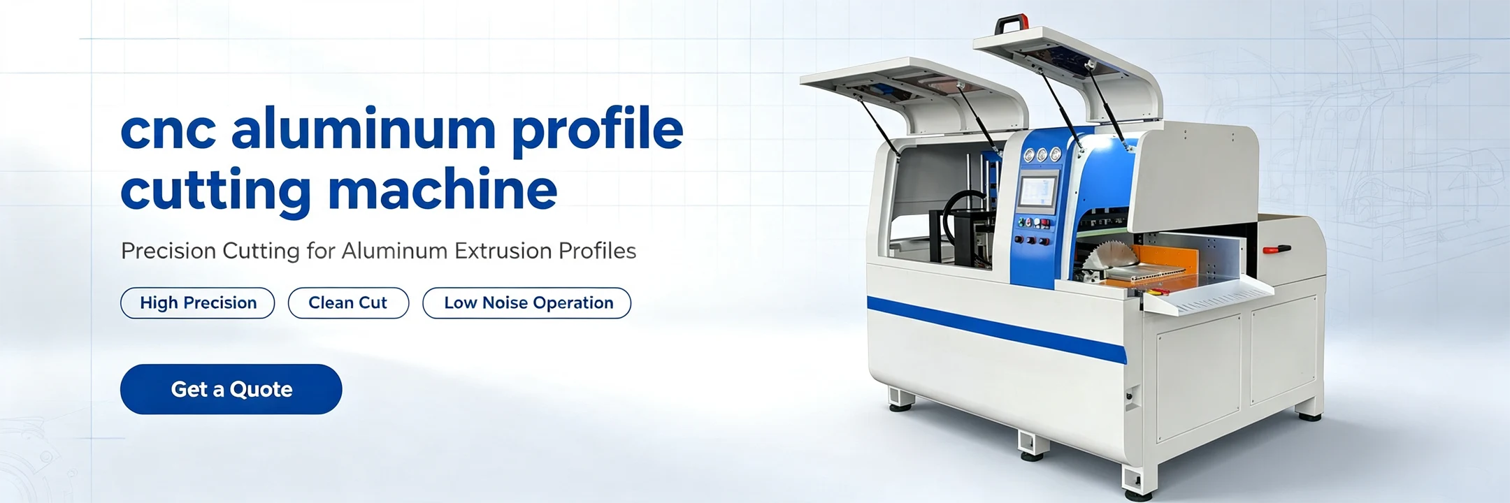 CNC aluminum profile cutting machine, automatic aluminum alloy cutting saw, industrial aluminium profile cutter machine from Zhangjiagang Yasen Machinery www.yasenmachine.com